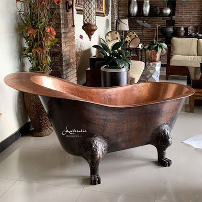 Vintage copper soaking tub