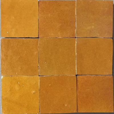 Square Zellige Tiles, Yellow
