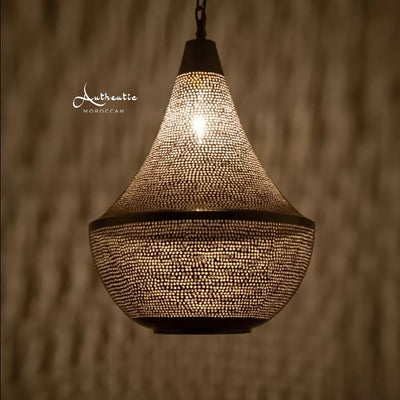 Moroccan Ceiling Light, Pierced brass