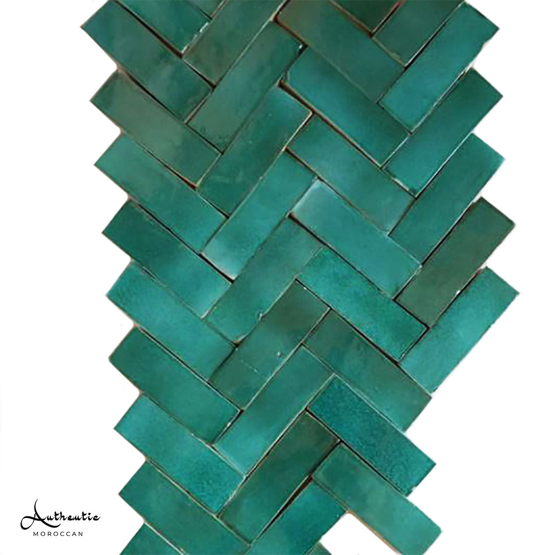 Bejmat Rectangular Tiles, Emerald Green