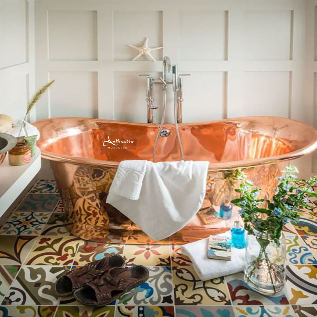 Copper soaking tub