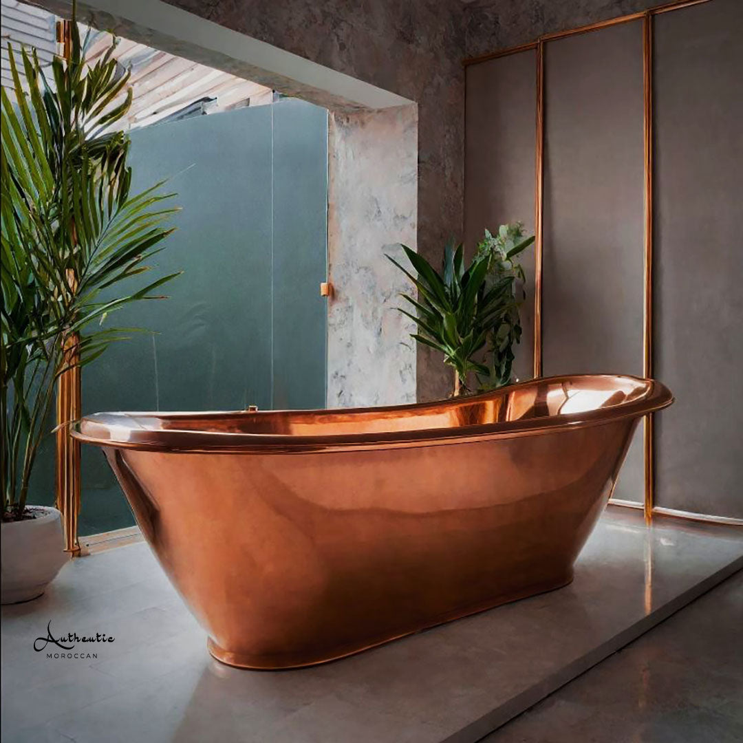 Copper soaking tub