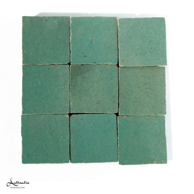 Square Zellige Tiles, Emerald Green