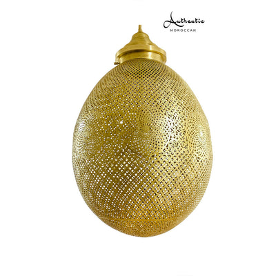 Moroccan Ceiling Light - Brass Handmade Lemon Globe Ball Shape Design Lampshade Moorish - Turkish Egypt Morocco - Authentic Moroccan