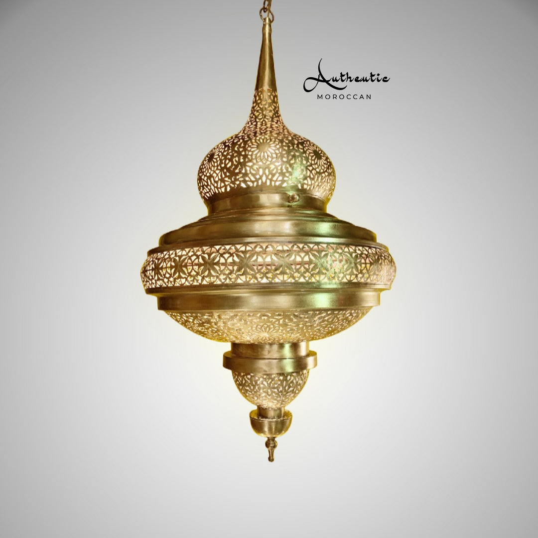 Moroccan Ceiling Lights Handcrafted Brass Moroccan Design Moorish lampshade - Authentic Moroccan