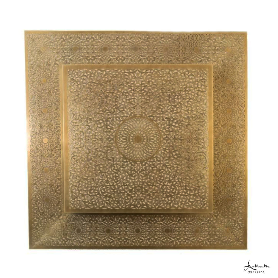 Square Moroccan Wall Light Handmade filigree Design flush mount for wall and ceiling - Authentic Moroccan