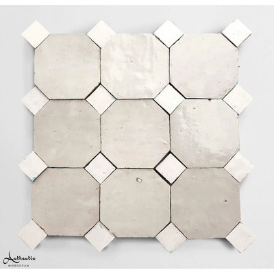 Gray-White-octagonal-terracotta-zellige-Authentic-Moroccan