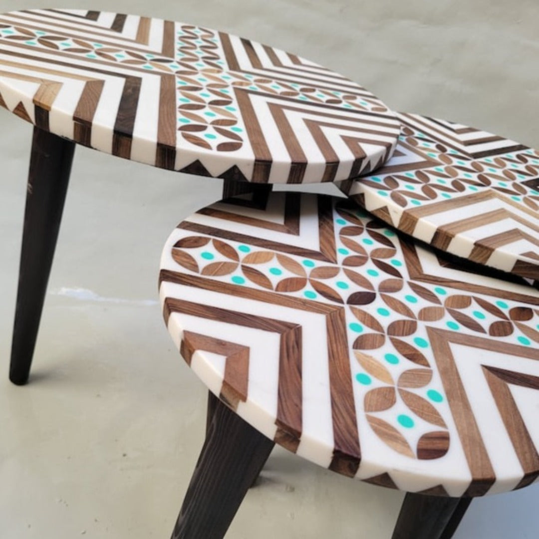 Moroccan Side Tables, set of 3