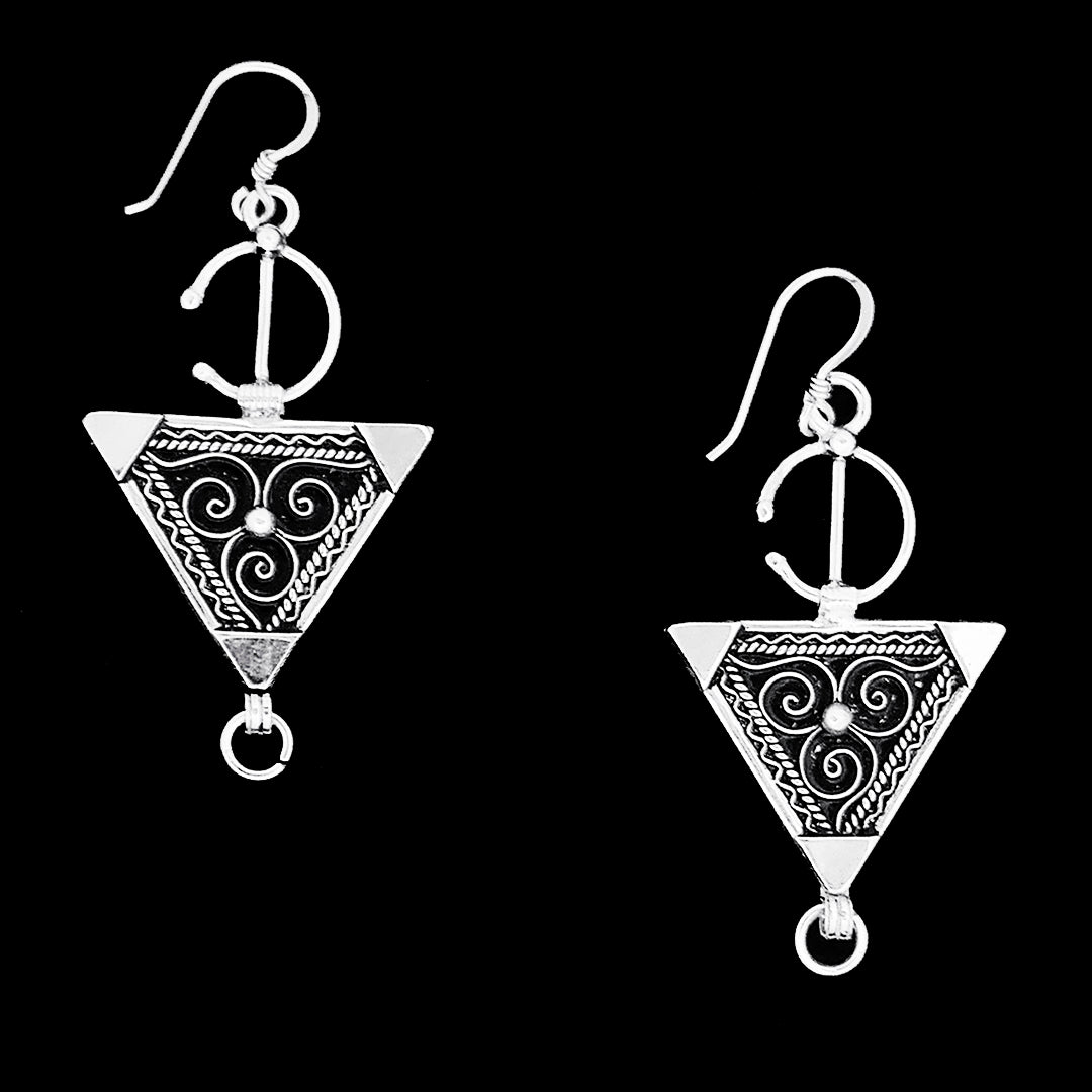 Moroccan Sterling silver earrings, EG002216