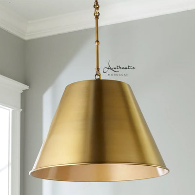 Cone pendant Ceiling Lamp Brass Handmade Design Lampshade kitchen island lights - Authentic Moroccan