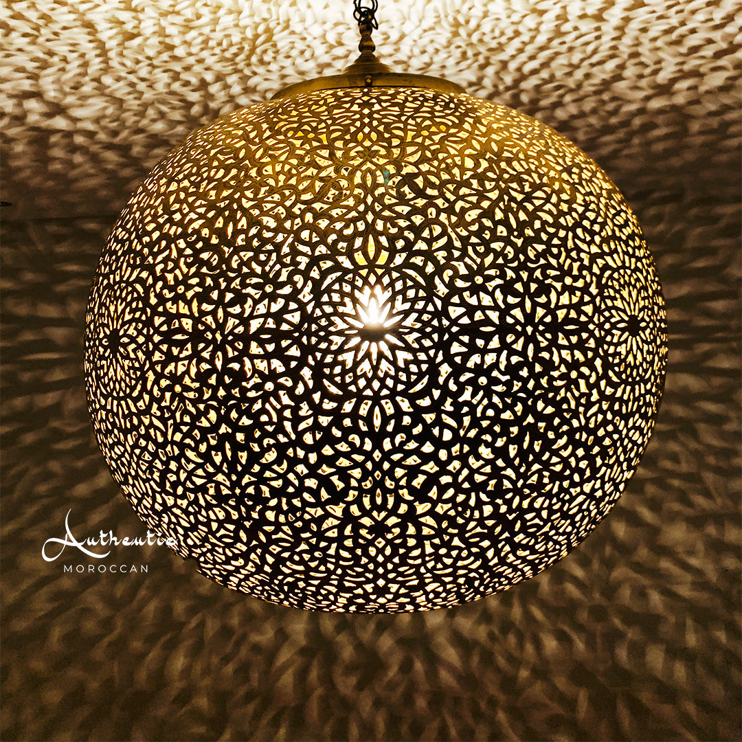 globe shaped Moroccan Moorish Ceiling light - Authentic Moroccan