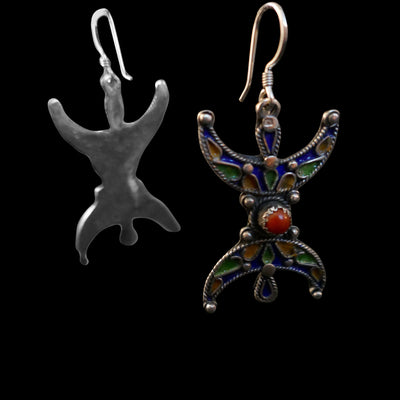 Moroccan Tribal Enameled earrings, EG002201