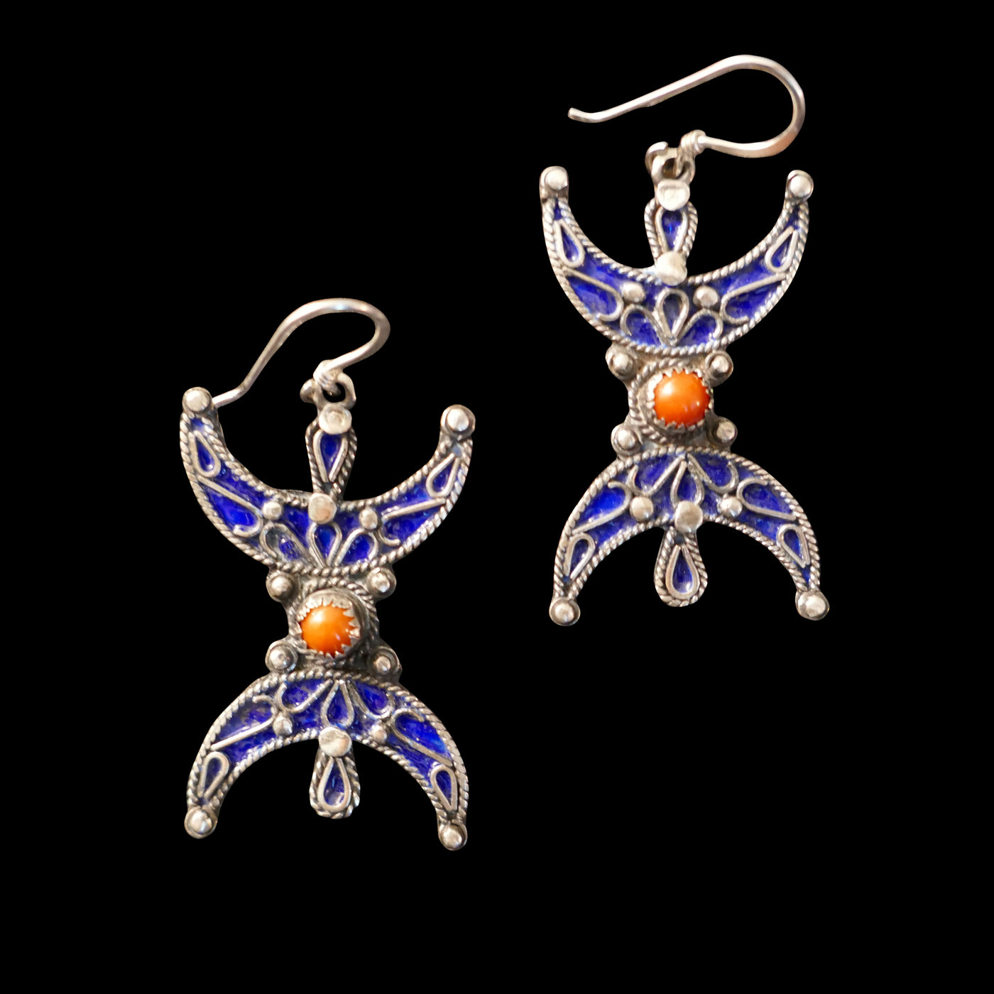 Moroccan Tribal Enameled earrings, EG002203