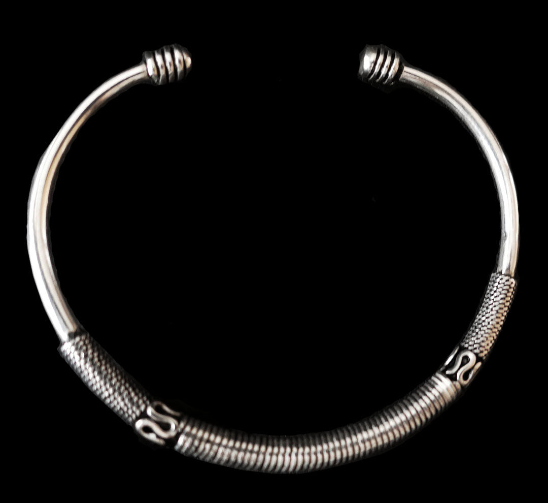Moroccan Sterling Silver Bangle for him, BC00223