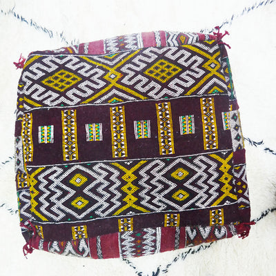 Moroccan Kilim floor Cushion, The vintage red