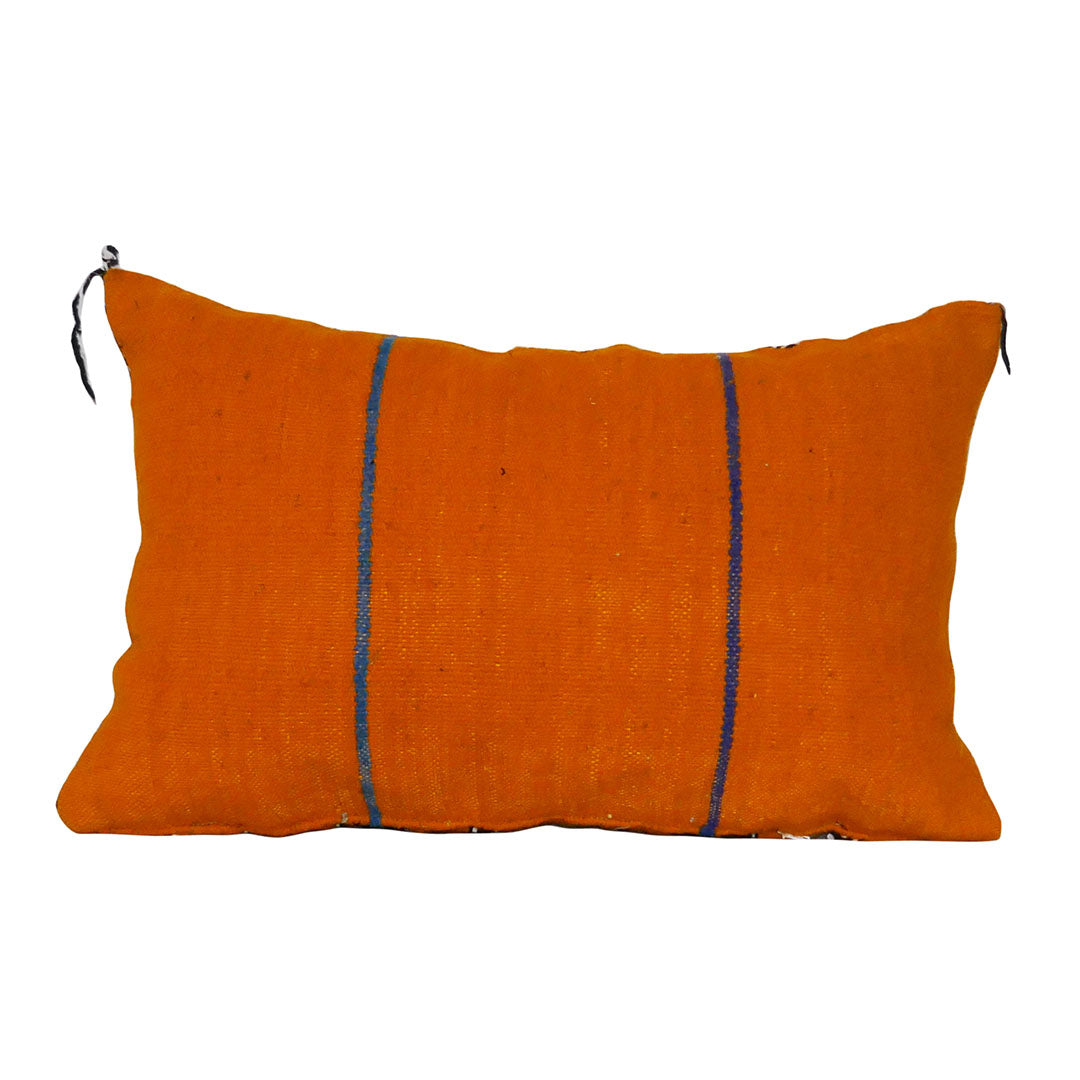 Moroccan Orange Kilim Cushion, Tayba