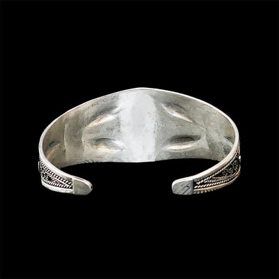 Moroccan Sterling Silver Bangle for her, BC00238