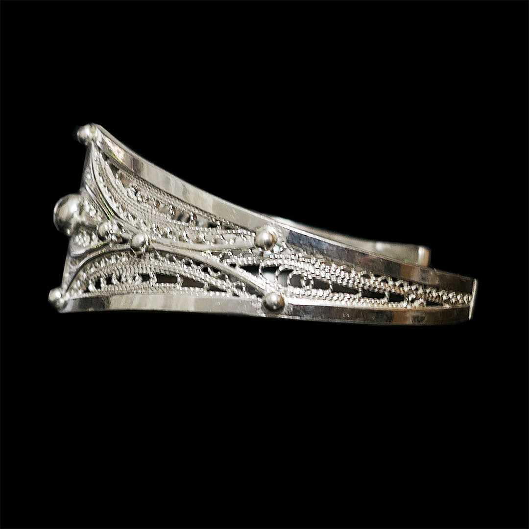 Moroccan Sterling Silver Bangle for her, BC00242