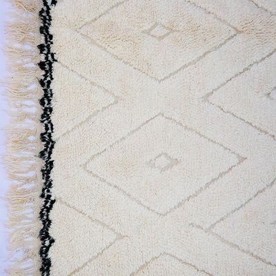 genuine beni ouarain handmade abstract wool moroccan rug berber neutral minimalist white carpet