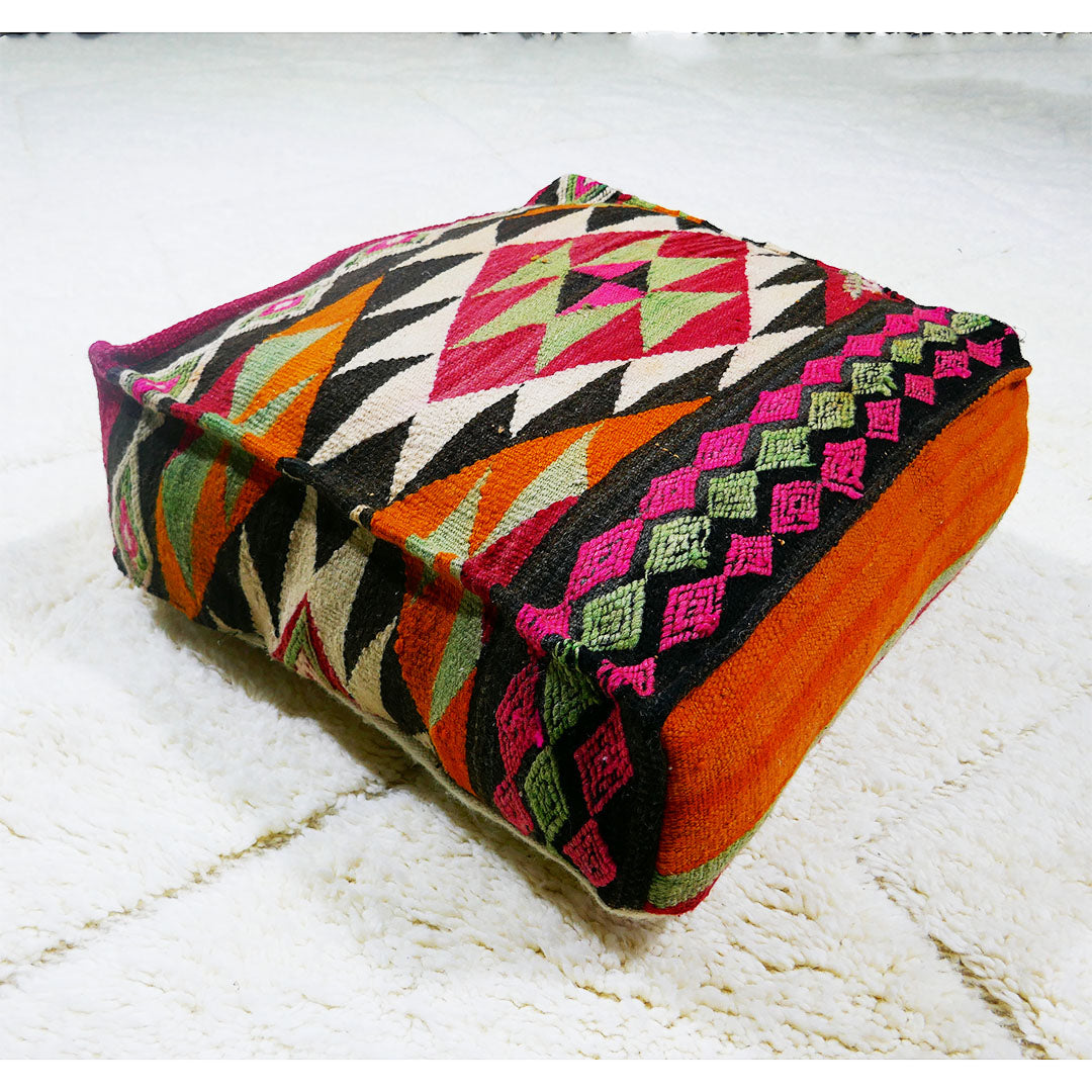 Moroccan Kilim floor Cushion, The sparky