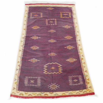 Moroccan FLATWEAVE Tazenakht Kilim Rug