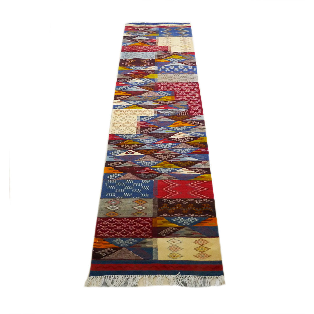 FLATWEAVE Tazenakht Kilim Runner - 275X77 - TKR066