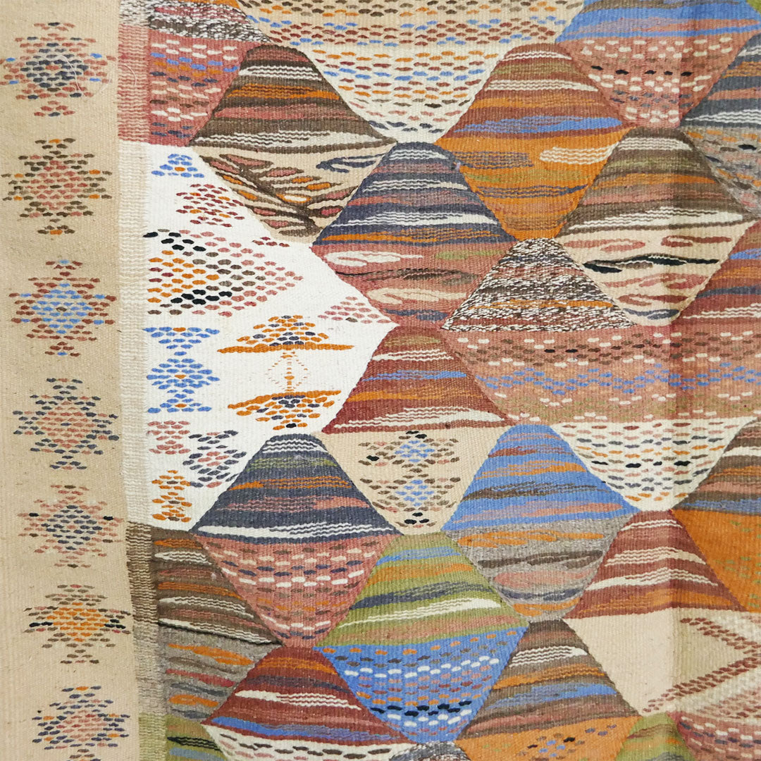 Moroccan FLATWEAVE Tazenakht Kilim Rug