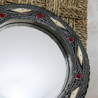 Moroccan Mirror, Engraved Round