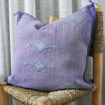 Cactus Silk Cushion, Lavender