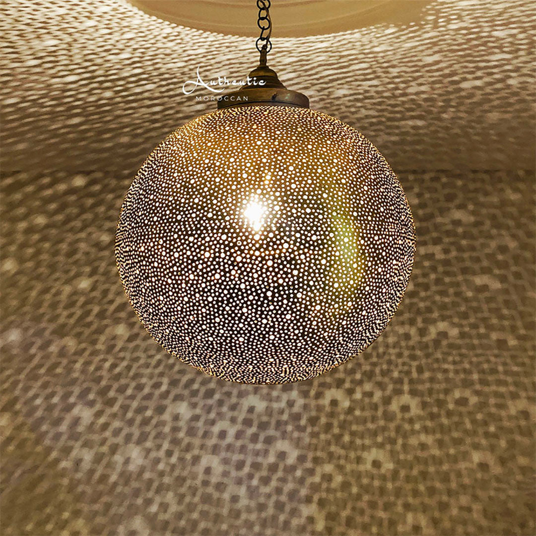 Authentic Moroccan - globe shaped ceiling fixtures